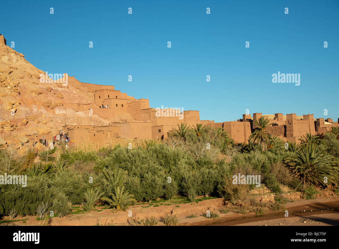 Festung oder Ksar Ait Benhaddou im Hohen Atlas in Marokko Stockfoto