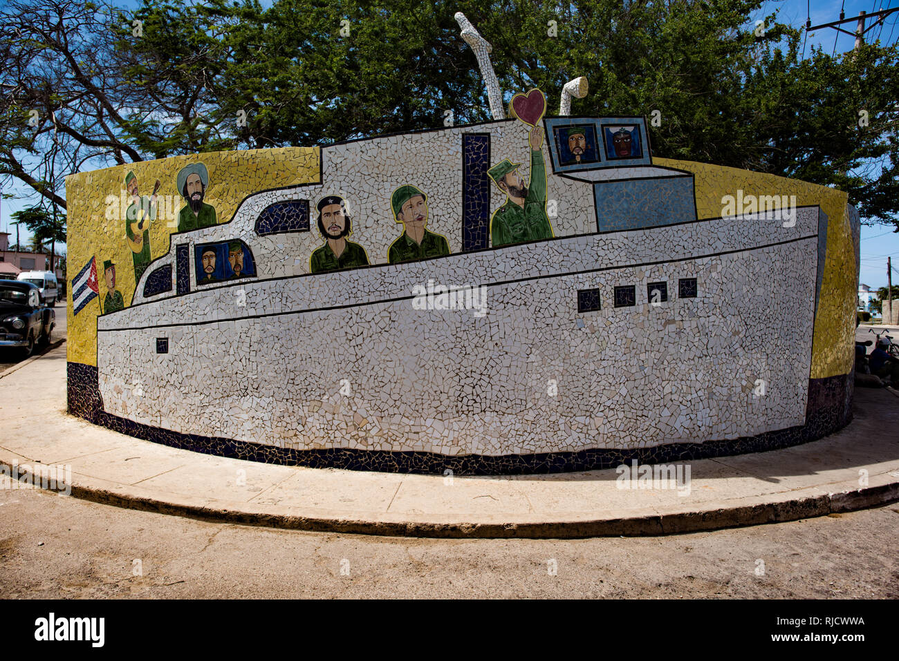 Castro Revolution Yacht, Fusterlandia Stockfoto