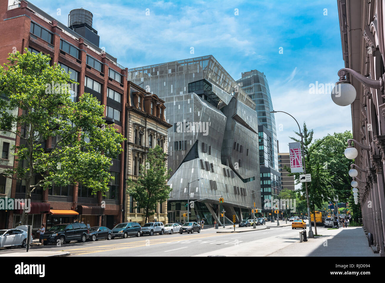 Manhattan, New York City, USA - Juli 1, 2018: Blick auf Kupfer Platz in Noho Stockfoto