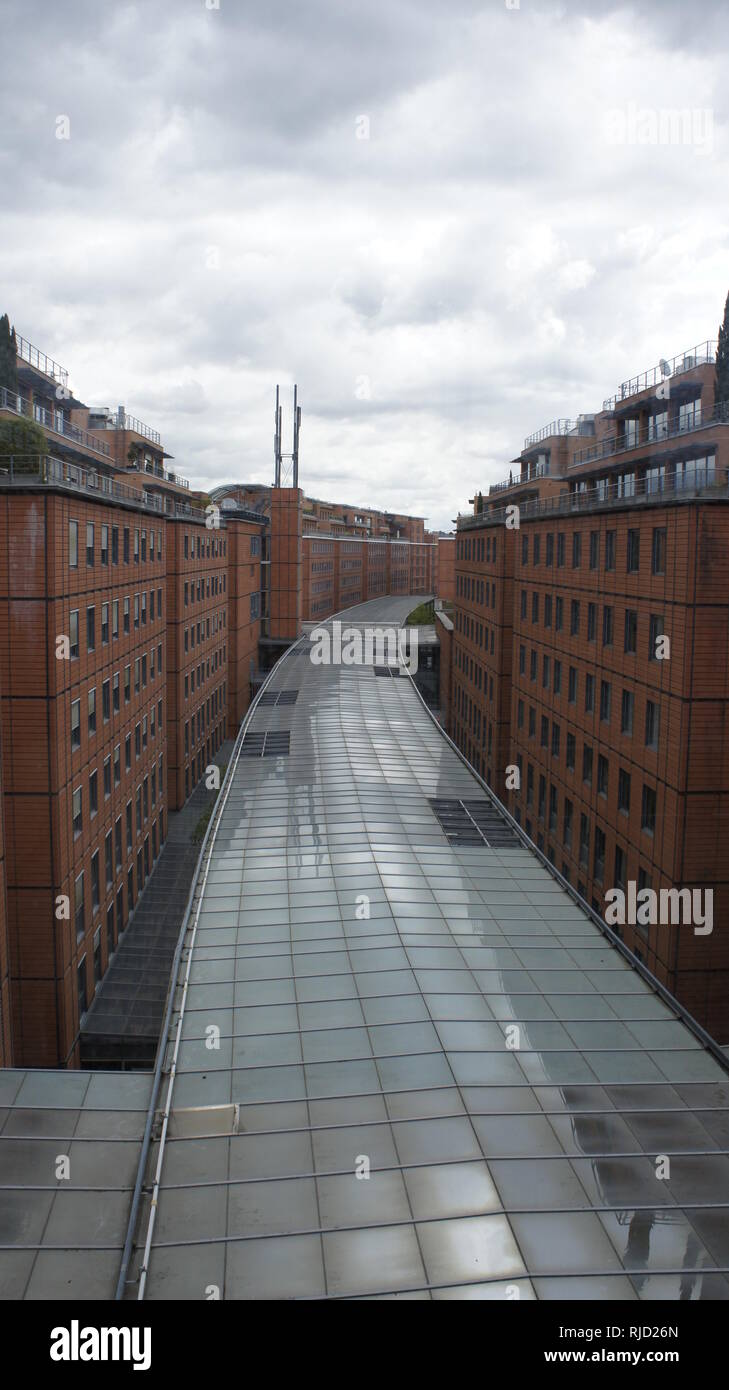Industrielle Gebäude und Dach Stockfoto
