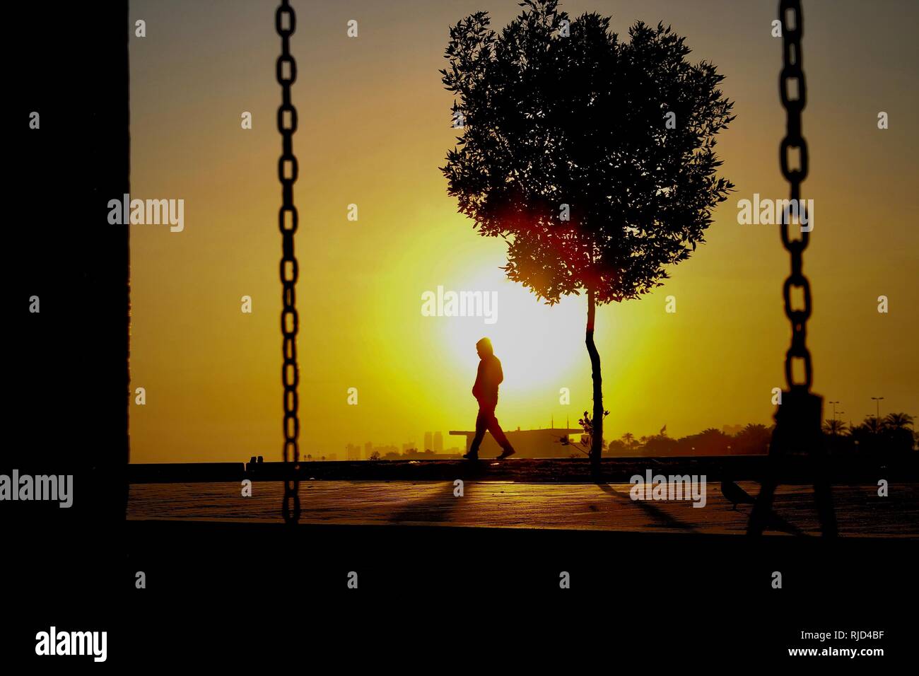 Kuwait sunrise Stockfoto