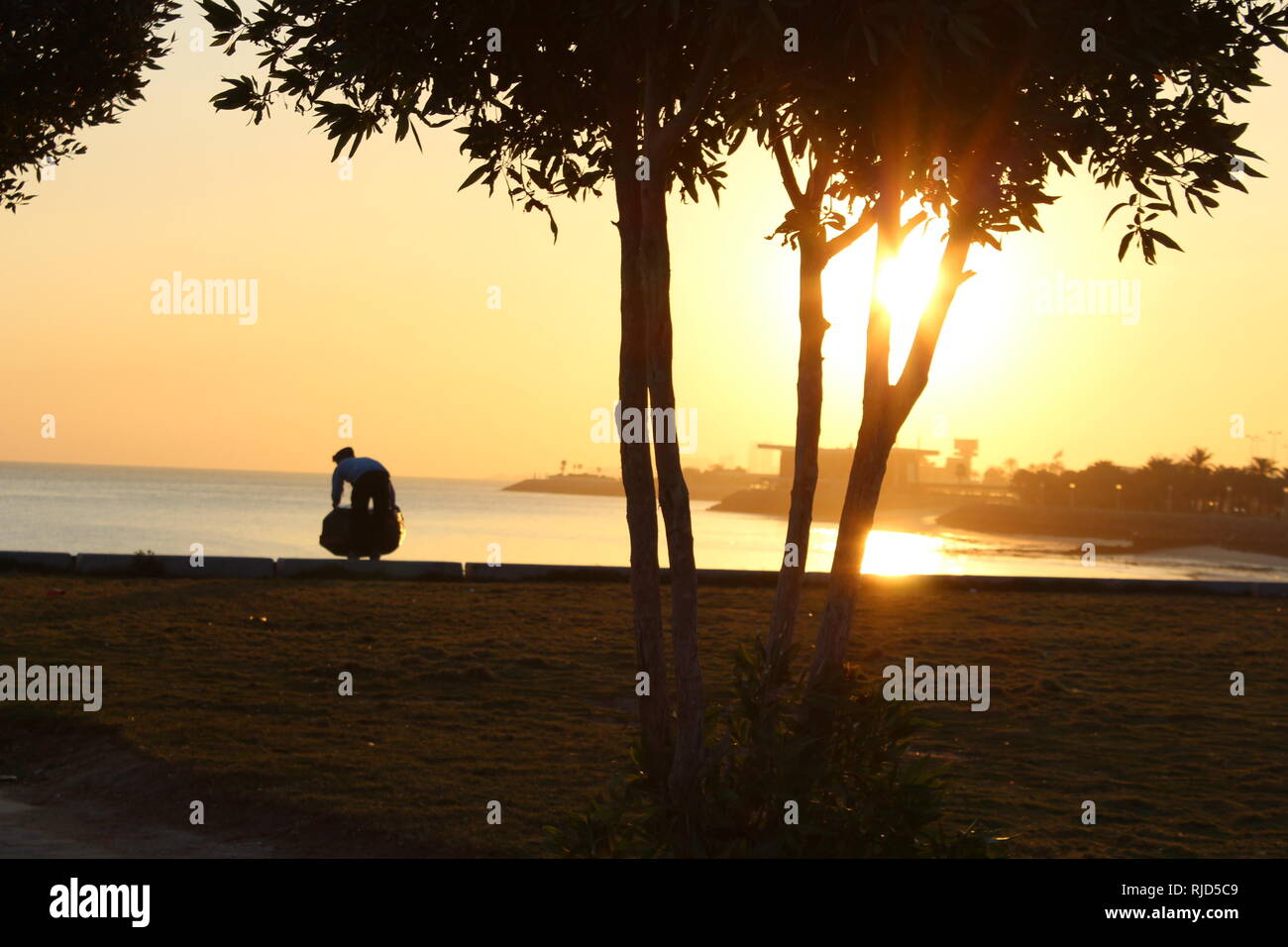 Kuwait sunrise Stockfoto