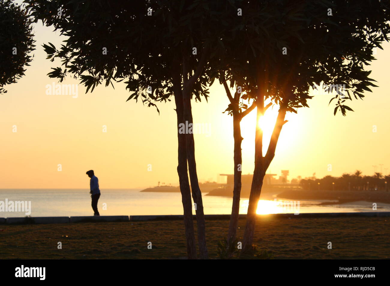 Kuwait sunrise Stockfoto