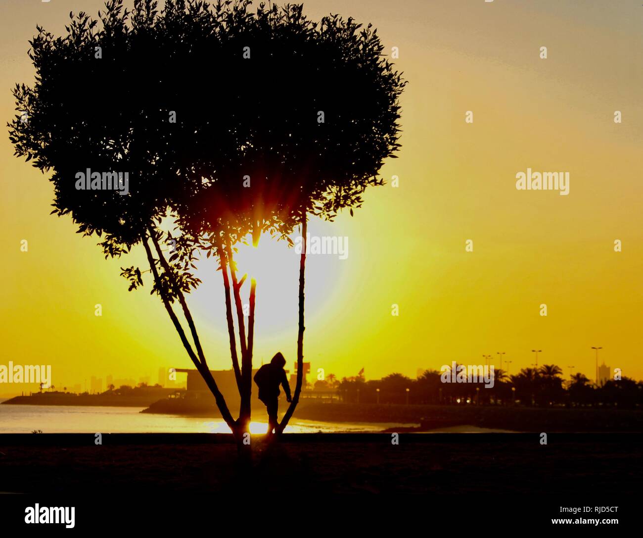 Kuwait sunrise Stockfoto