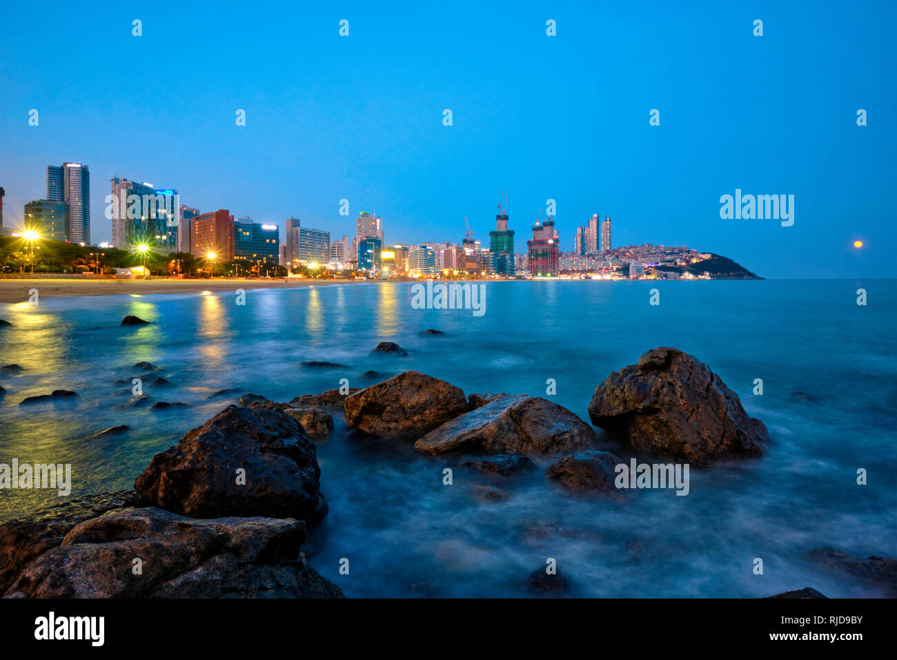 Haeundae Beach in Busan, Südkorea Stockfoto
