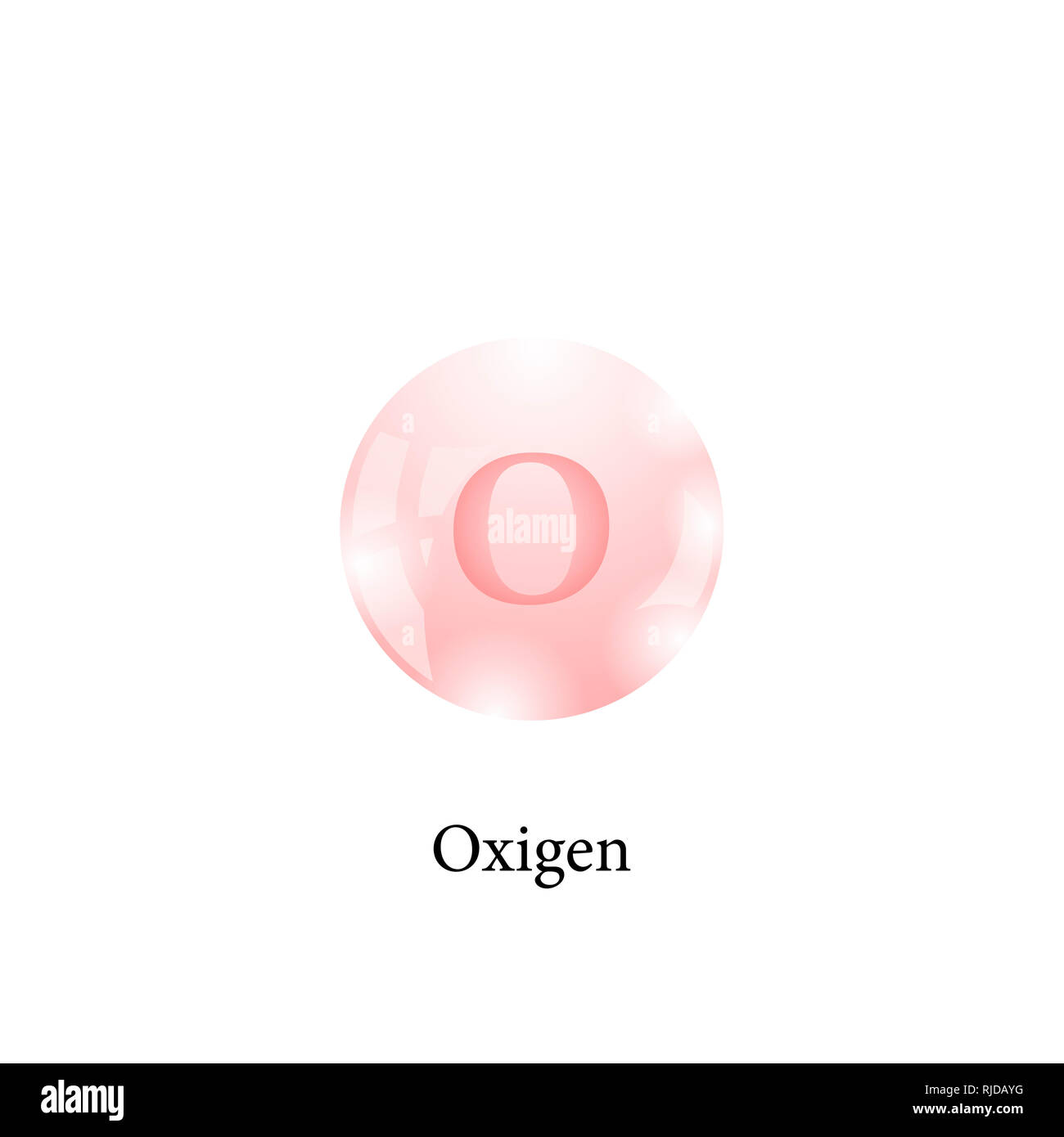 Molekül Sauerstoff. Chemisches Element Stockfoto