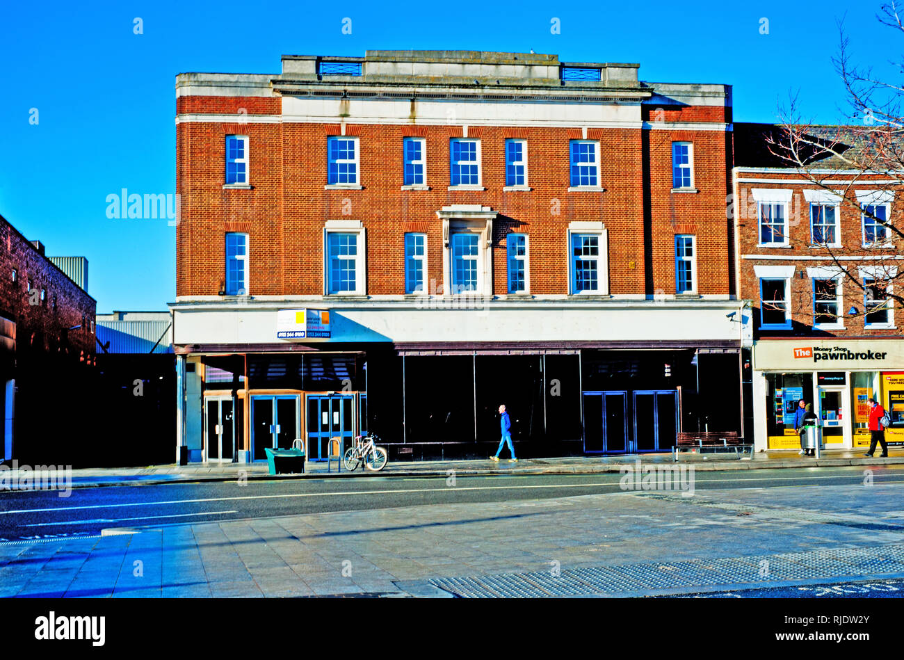 Geschlossen, Marken und Spencers, High Street, Stockton on Tees, Cleveland, England Stockfoto