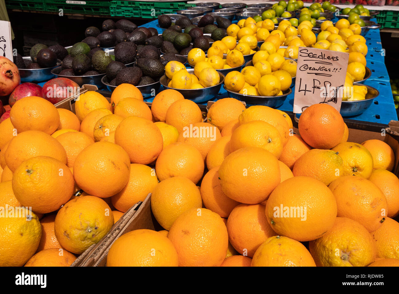 Northampton Markt Obst und Gemüse Abschaltdruck Stockfoto