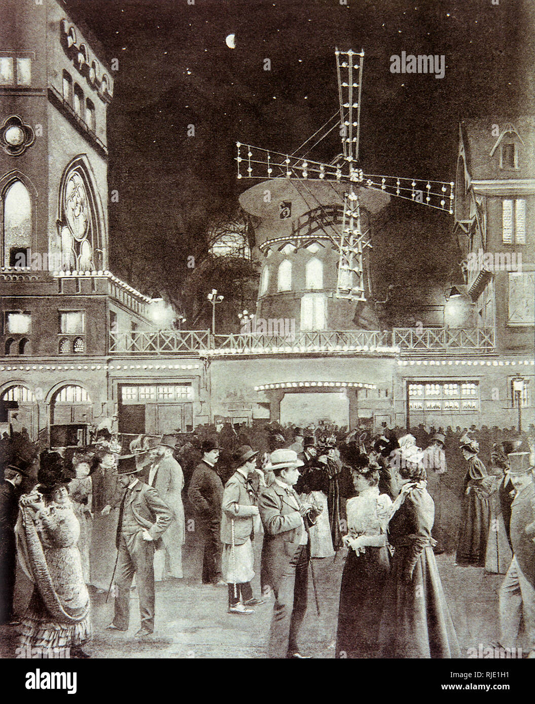 Eingang des Moulin Rouge. Stockfoto