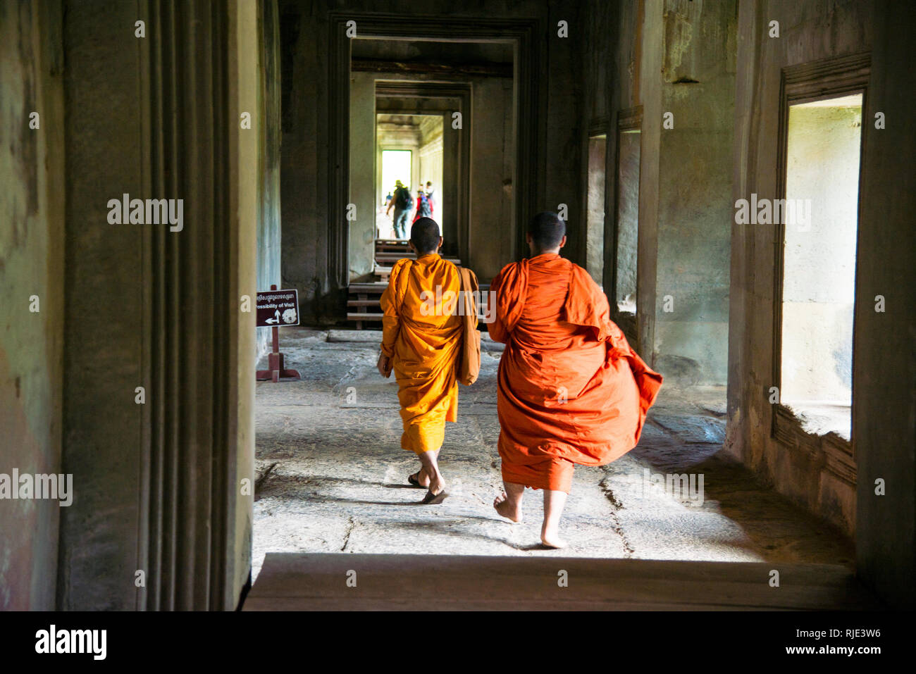 Galerientempel von Angkor Wat in Siem Reap, Kambodscha. Stockfoto