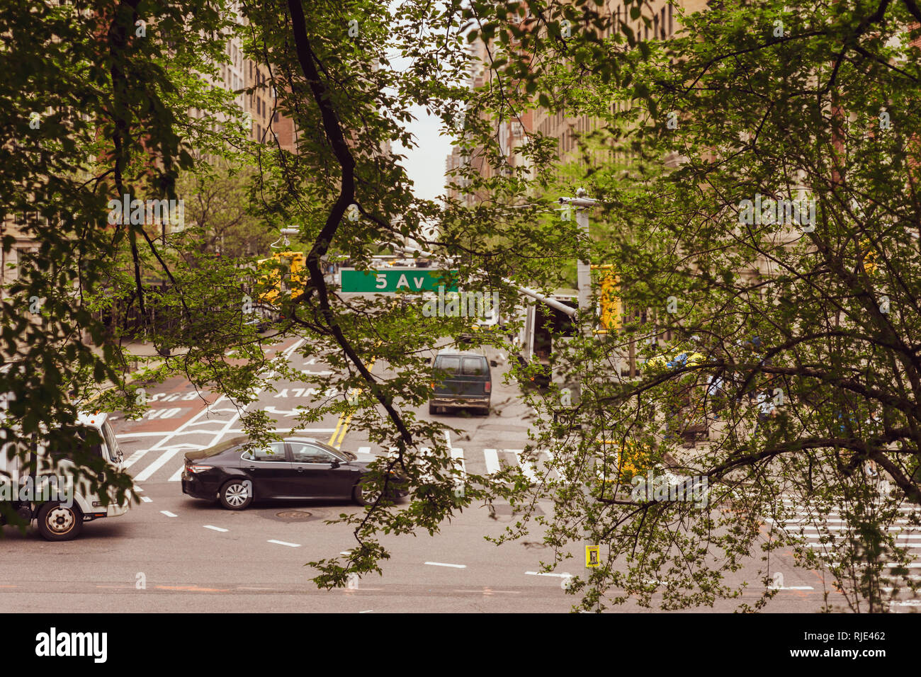 Street Scene vom Central Park, NYC Stockfoto