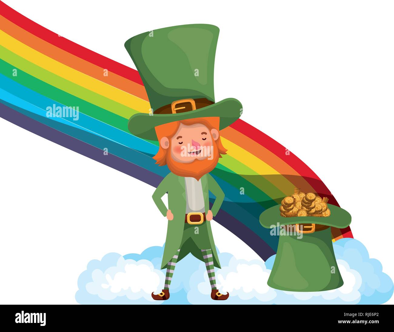 Kobold Mit Regenbogen Avatar Charakter Stock Vektorgrafik Alamy