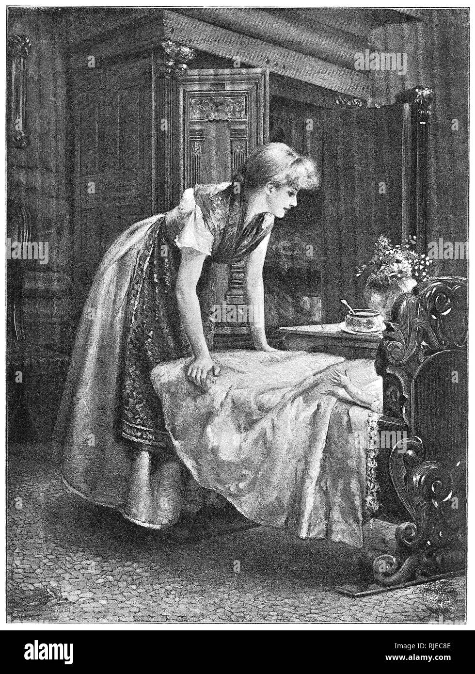 Der viktorianische Abbildung: "Darling." Aus Nister's Holiday Jahresbericht 1892. Stockfoto