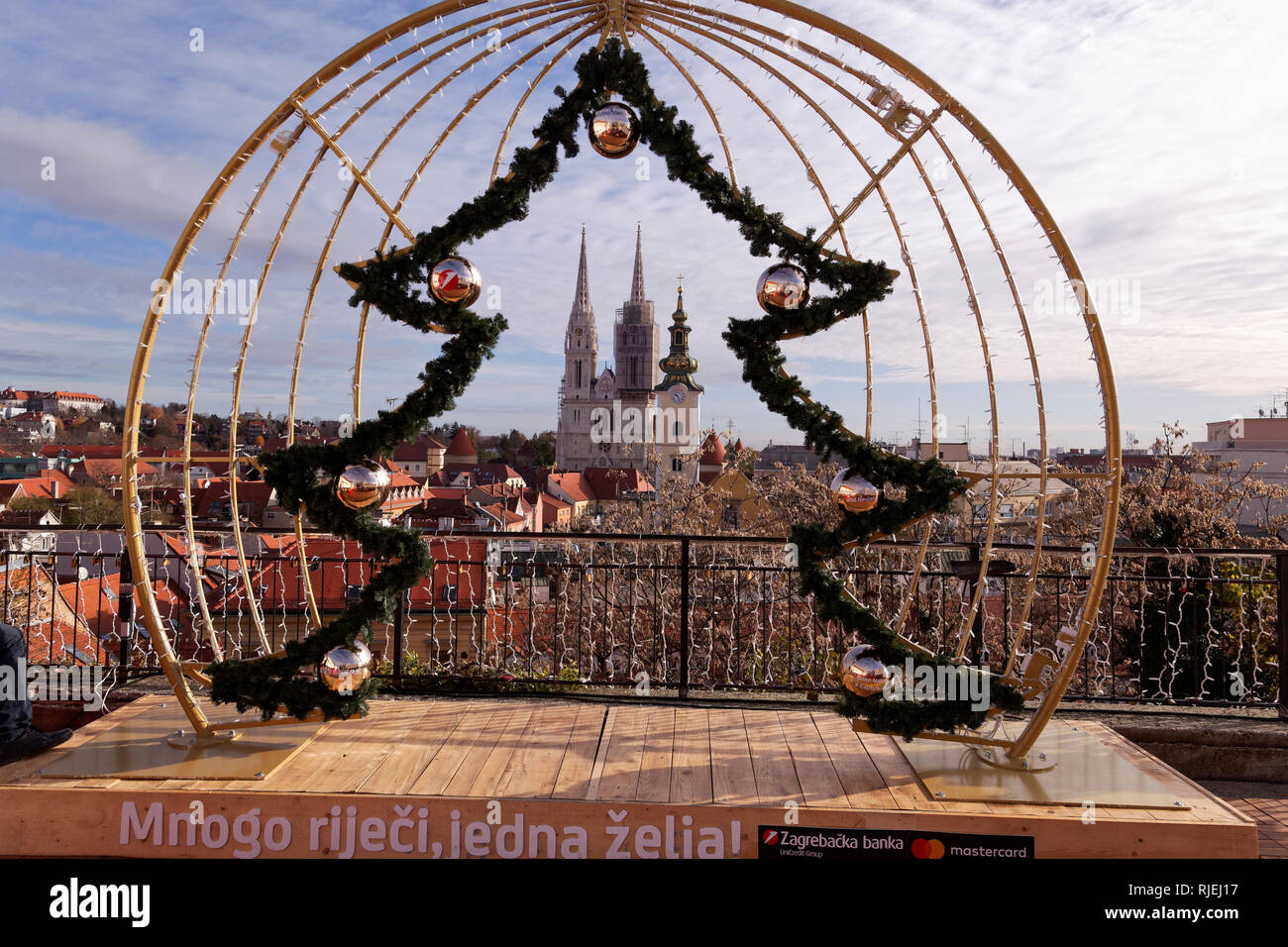 Weihnachten - Advent in Zagreb, Kroatien. Stockfoto