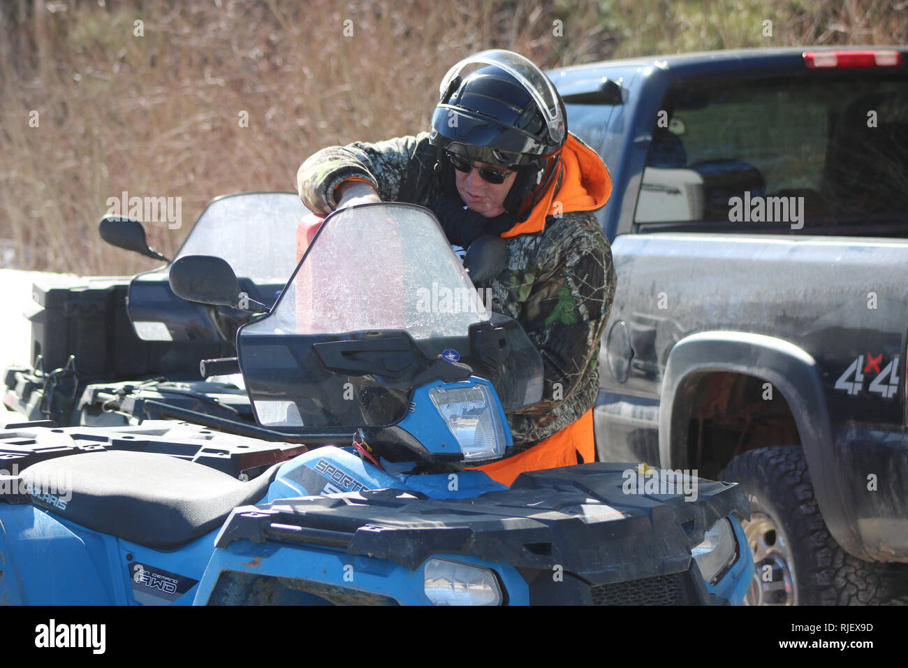 Herbst Scenic ATV-Fahrt in Castleton Ontario Stockfoto