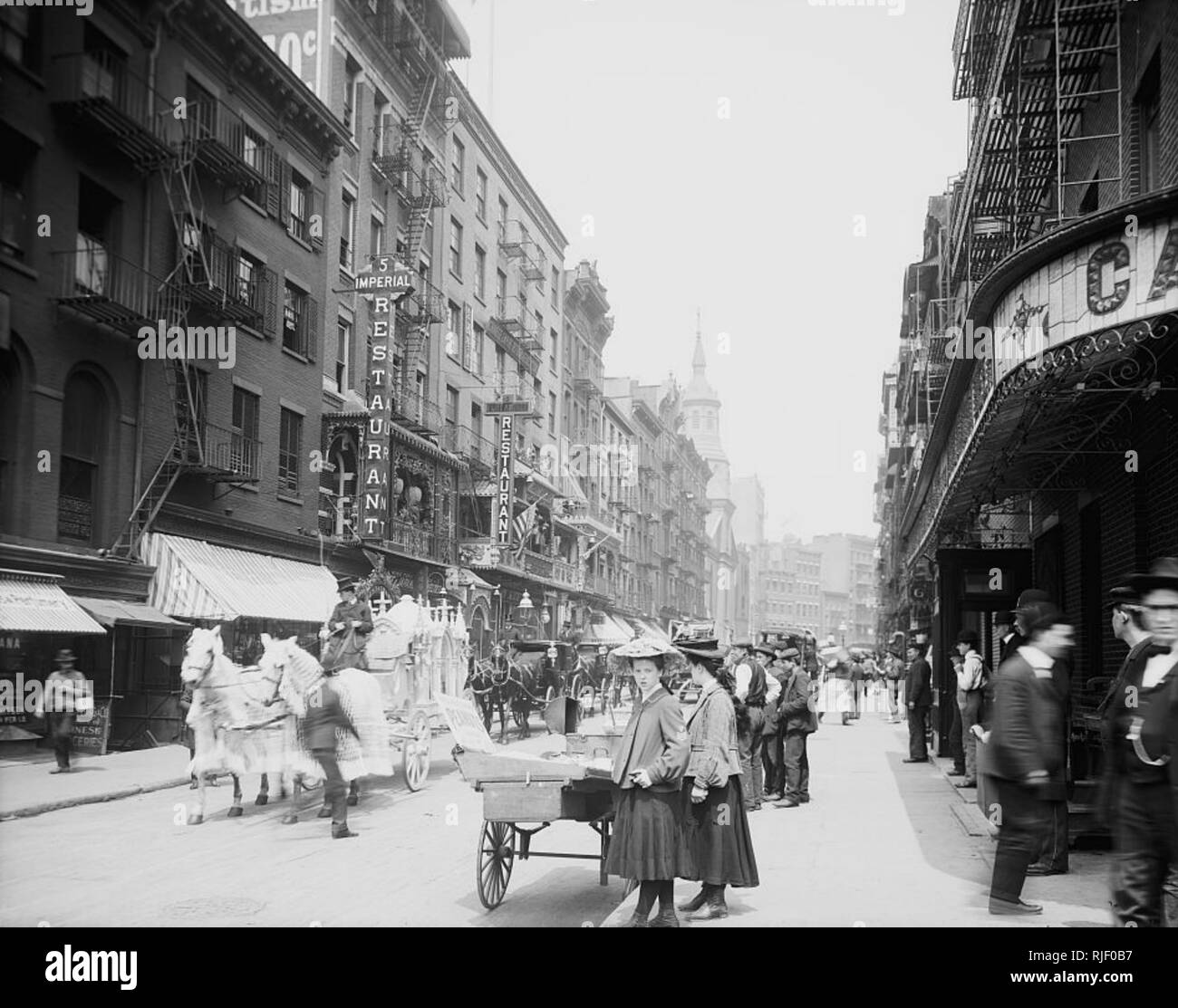 Mott Street, New York City 1900. Stockfoto