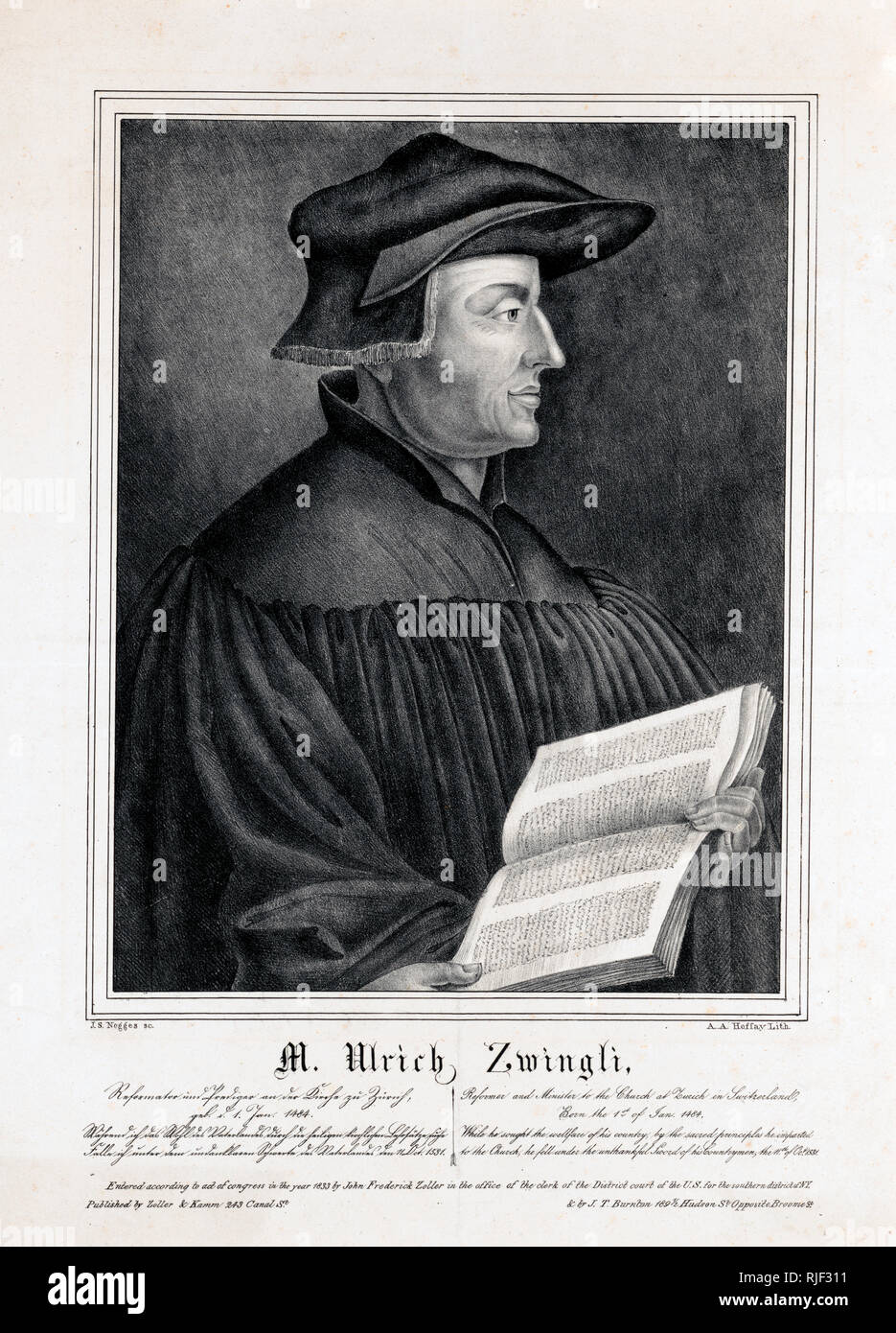Ulrich Zwingli Stockfoto
