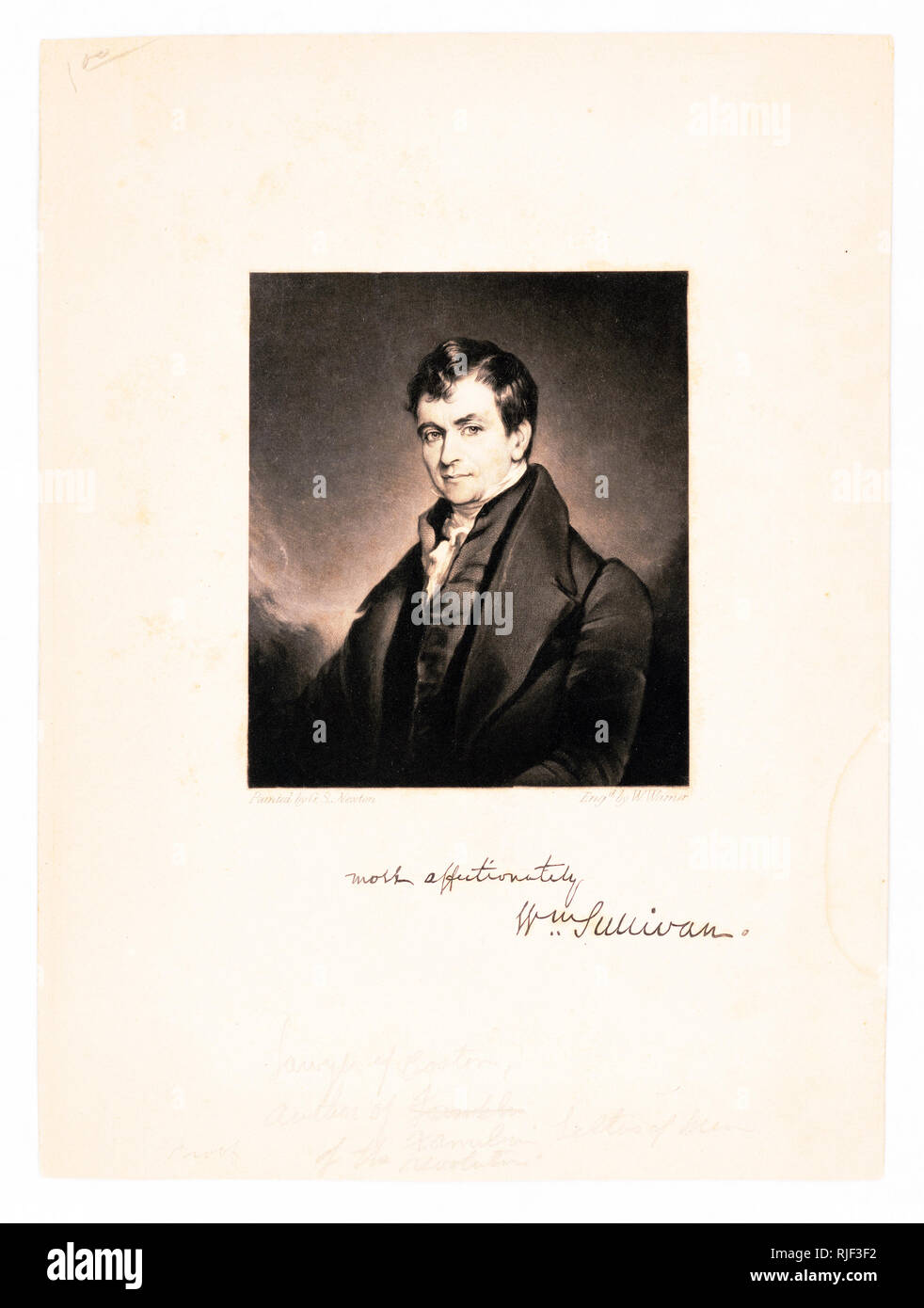 William Sullivan, Brustbild, Blick leicht nach links Ca. 1830-1840 Stockfoto