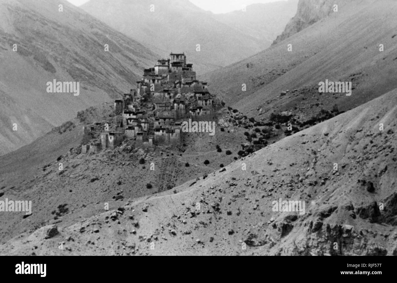 Ki Kloster, italienischen Expedition in Tibet, 1920-30 Stockfoto
