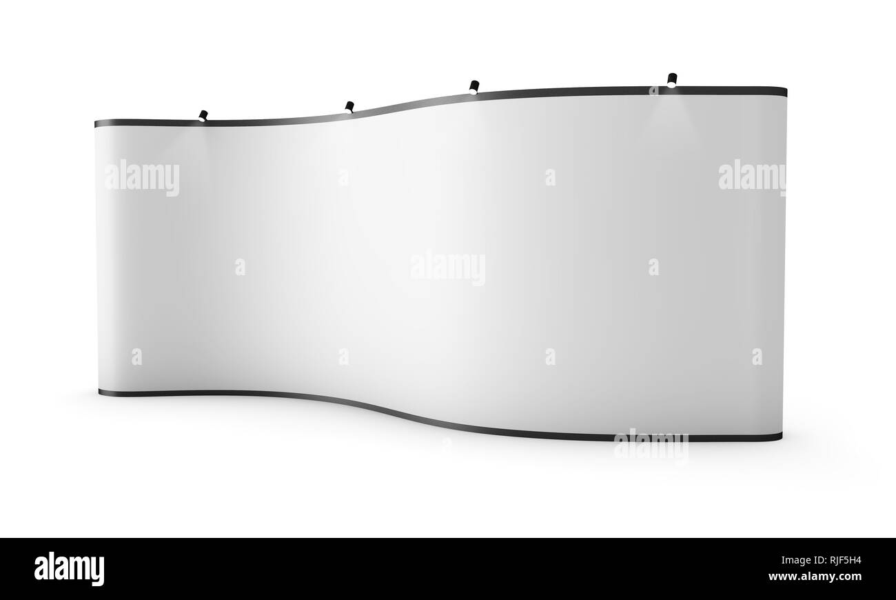 Photocall Ausstellung Element 3D Rendering isoliert Stockfoto