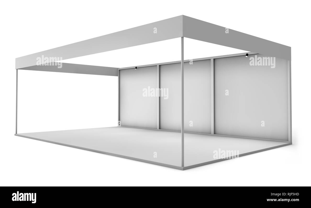 Messestand isoliert 3D-Rendering Stockfoto