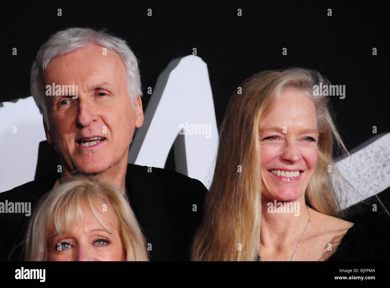 Los Angeles, USA. 05 Feb, 2019. Produzent James Cameron und Frau Suzy Amis Cameron besuchen Twentieth Century Fox's': Battle Angel Alita" Premiere am 5. Februar 2019 in Westwood Village Regency Theater in Los Angeles, Kalifornien. Credit: Barry King/Alamy leben Nachrichten Stockfoto