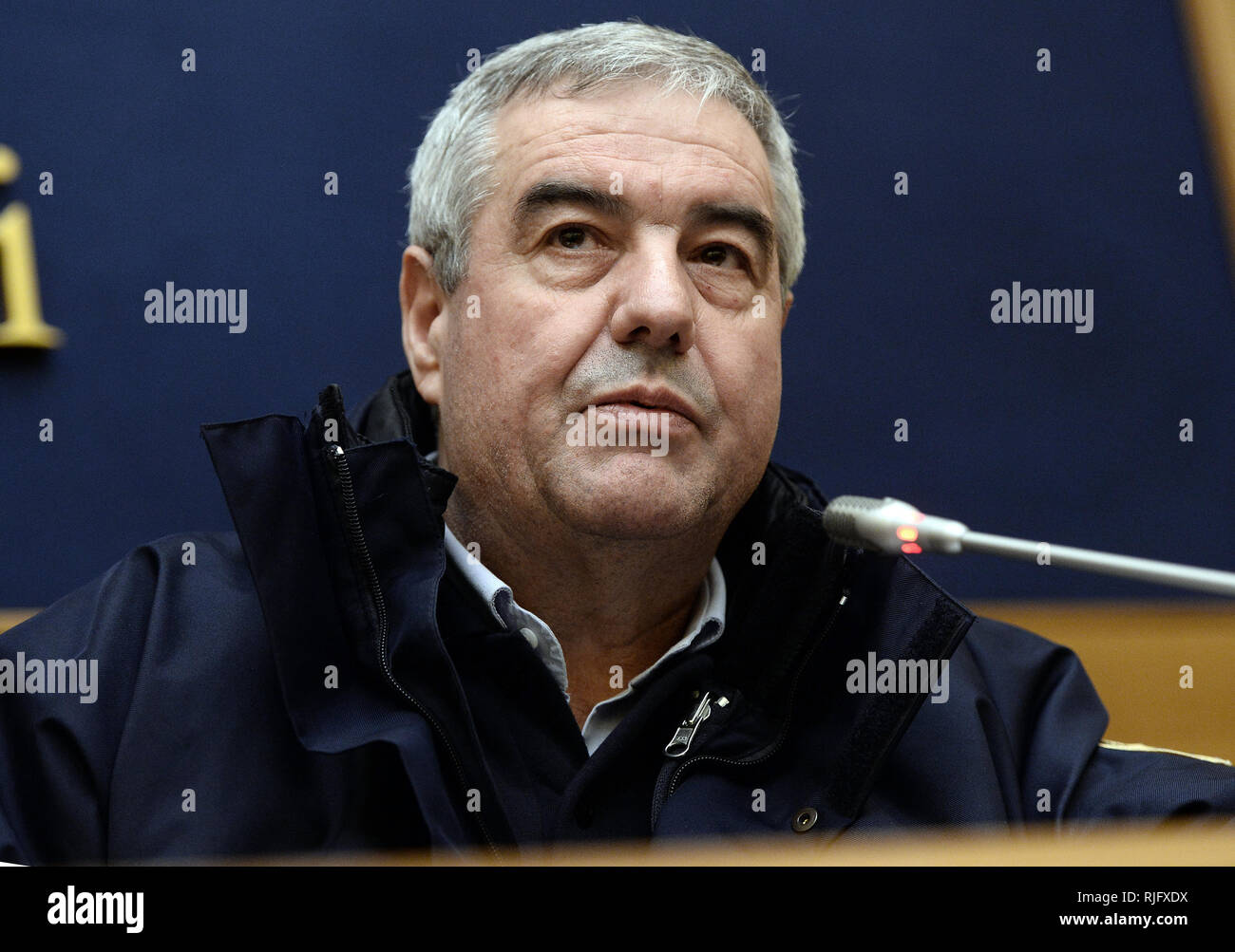 Rom, Italien. 06 Feb, 2019. Politik Pressekonferenz über die Rückgabe von Tag 5 Sterne Bewegung Im pic Angelo Borrelli Credit: LaPresse/Alamy leben Nachrichten Stockfoto