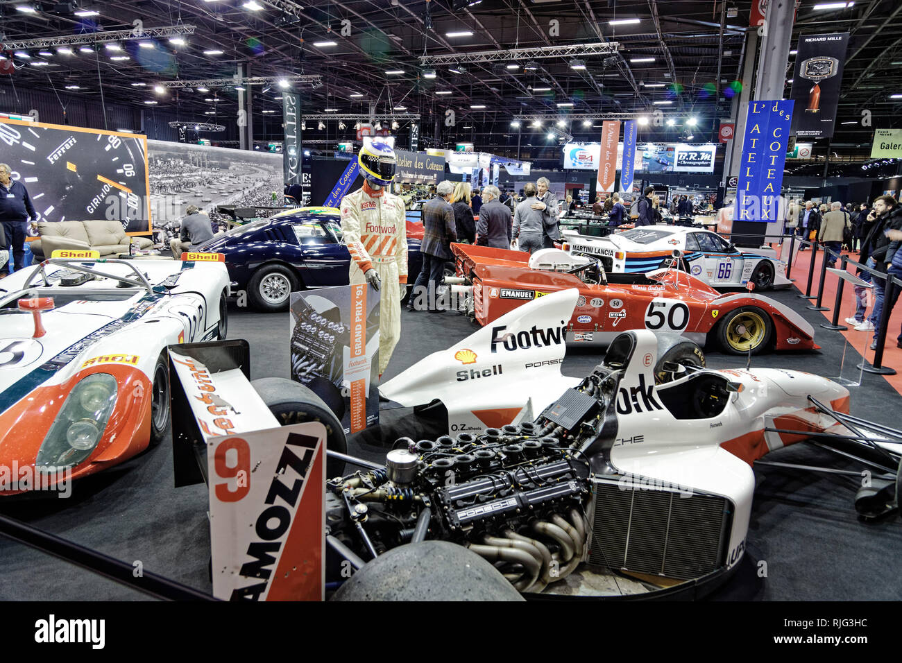 Paris, Frankreich. 05 Feb, 2019. Die Retromobile Show öffnet seine Türen ab 6. Februar 10, 2019, Porte de Versailles in Paris, Frankreich. Quelle: Bernard Menigault/Alamy leben Nachrichten Stockfoto