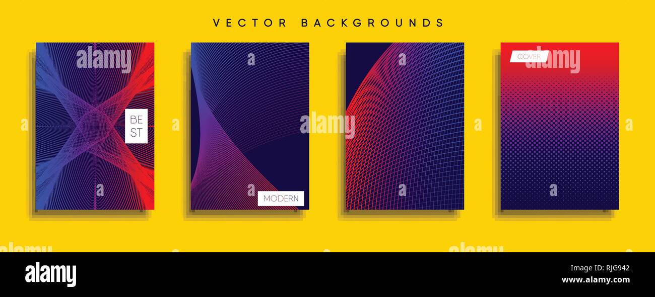 Minimale Vektor cover Designs. Zukunft Poster Vorlage. Stock Vektor