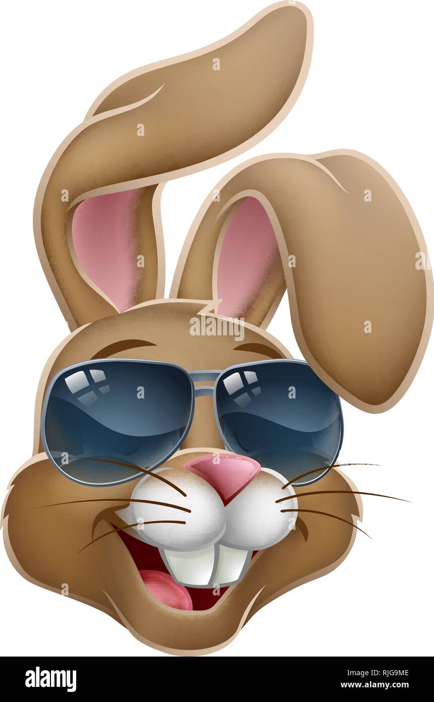 Cooler Osterhase Kaninchen in den Farben Cartoon Stock Vektor Cooler Osterhase Kaninchen in den Farben Cartoon Stock Vektor