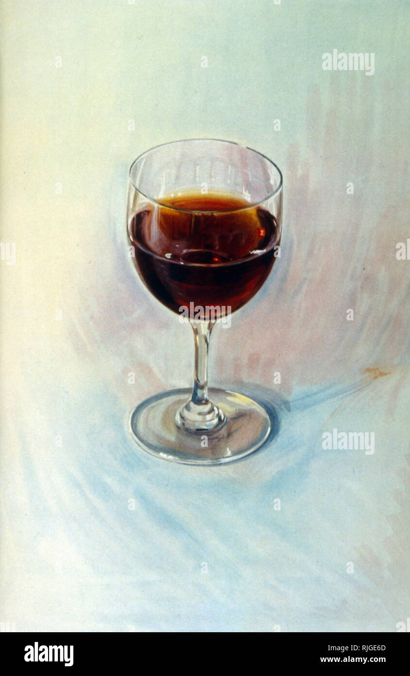 Glas Portwein. Abbildung: ca. 1950 Stockfoto