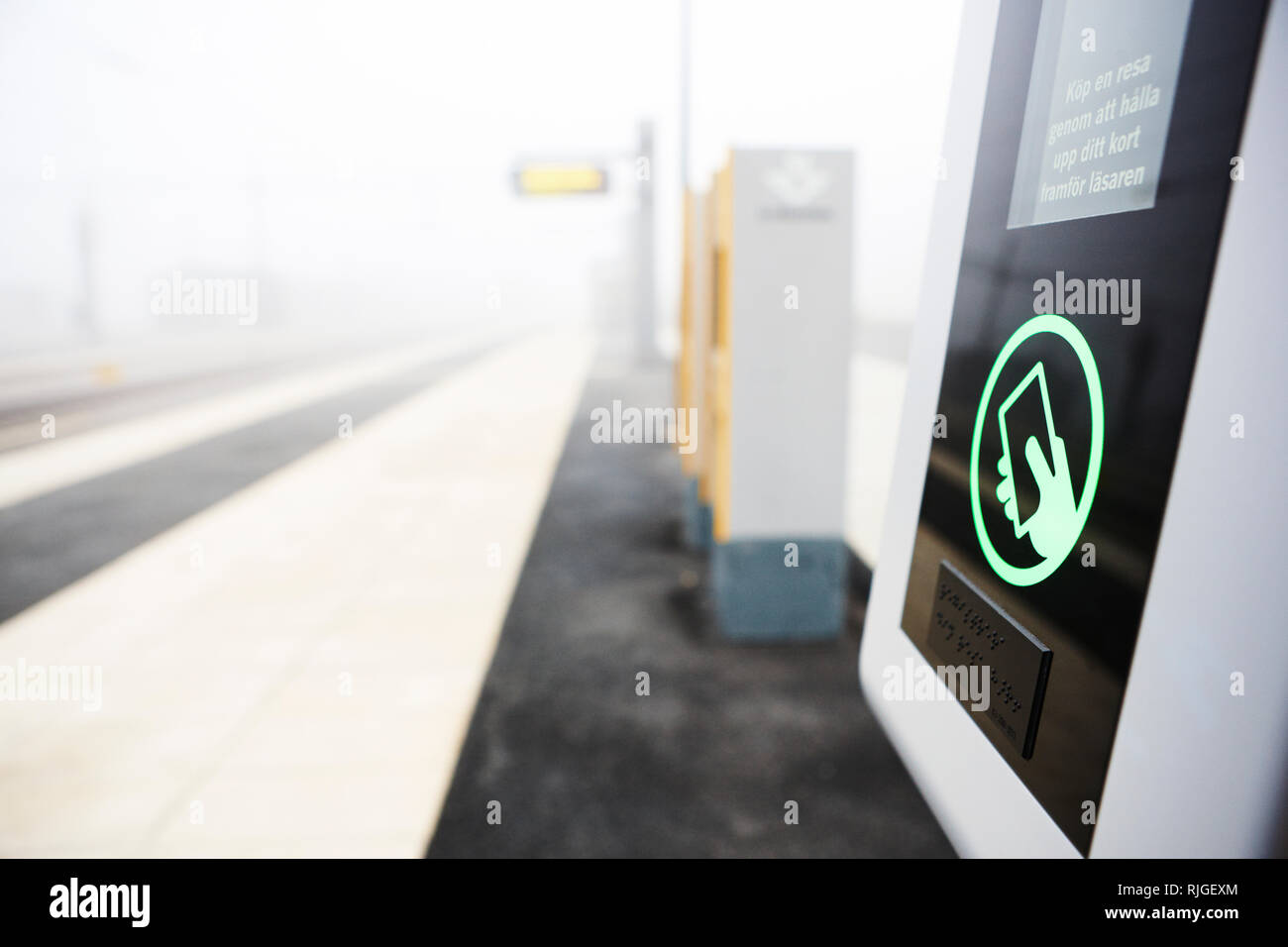 Ticket reader Maschine Stockfoto