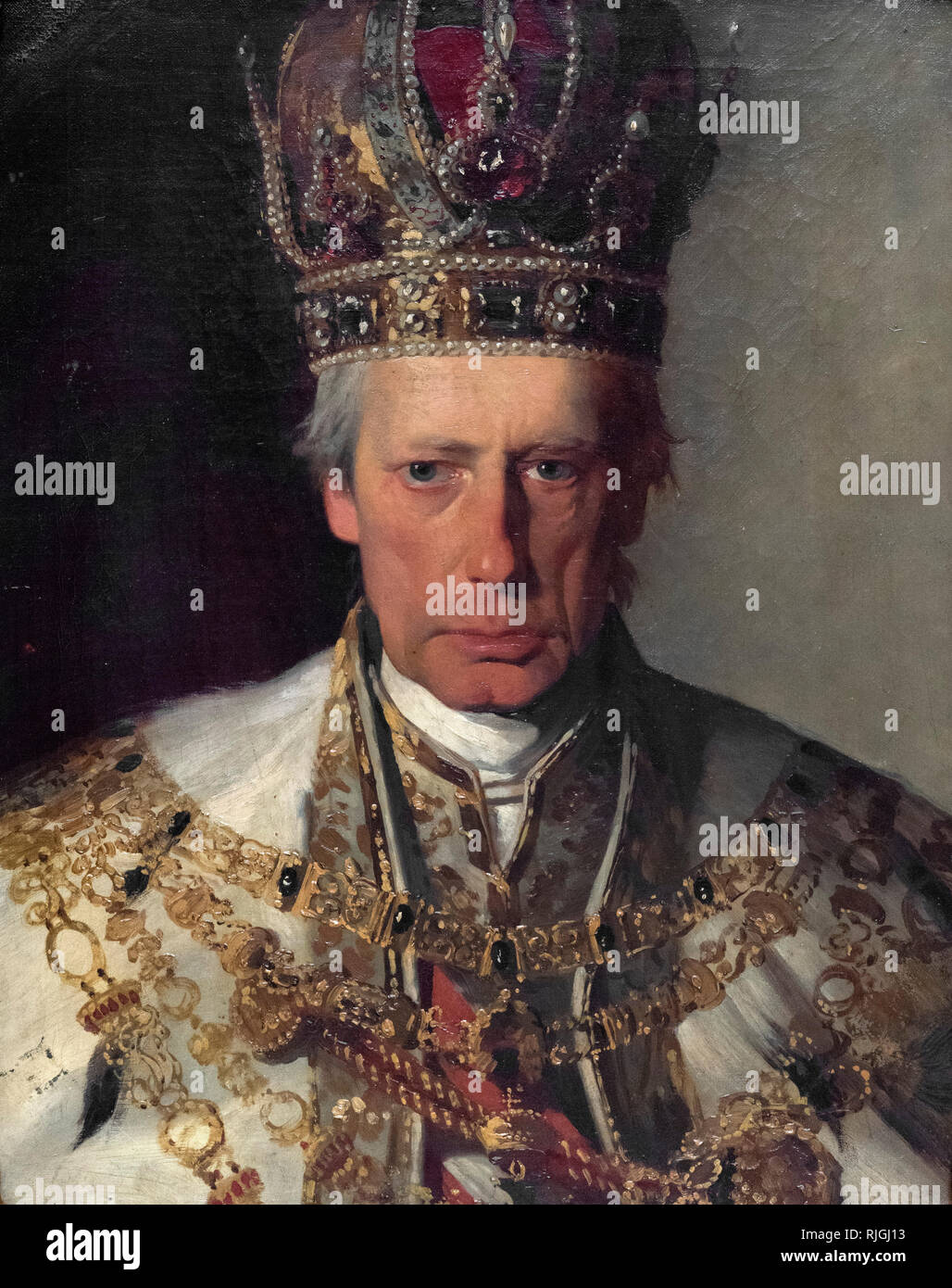 Friedrich von Amerling (1803-1887), Porträt von Kaiser Franz I. von Österreich, alias Franz II., Kaiser des Heiligen Römischen Reiches (1768-1835), 1832. Stockfoto