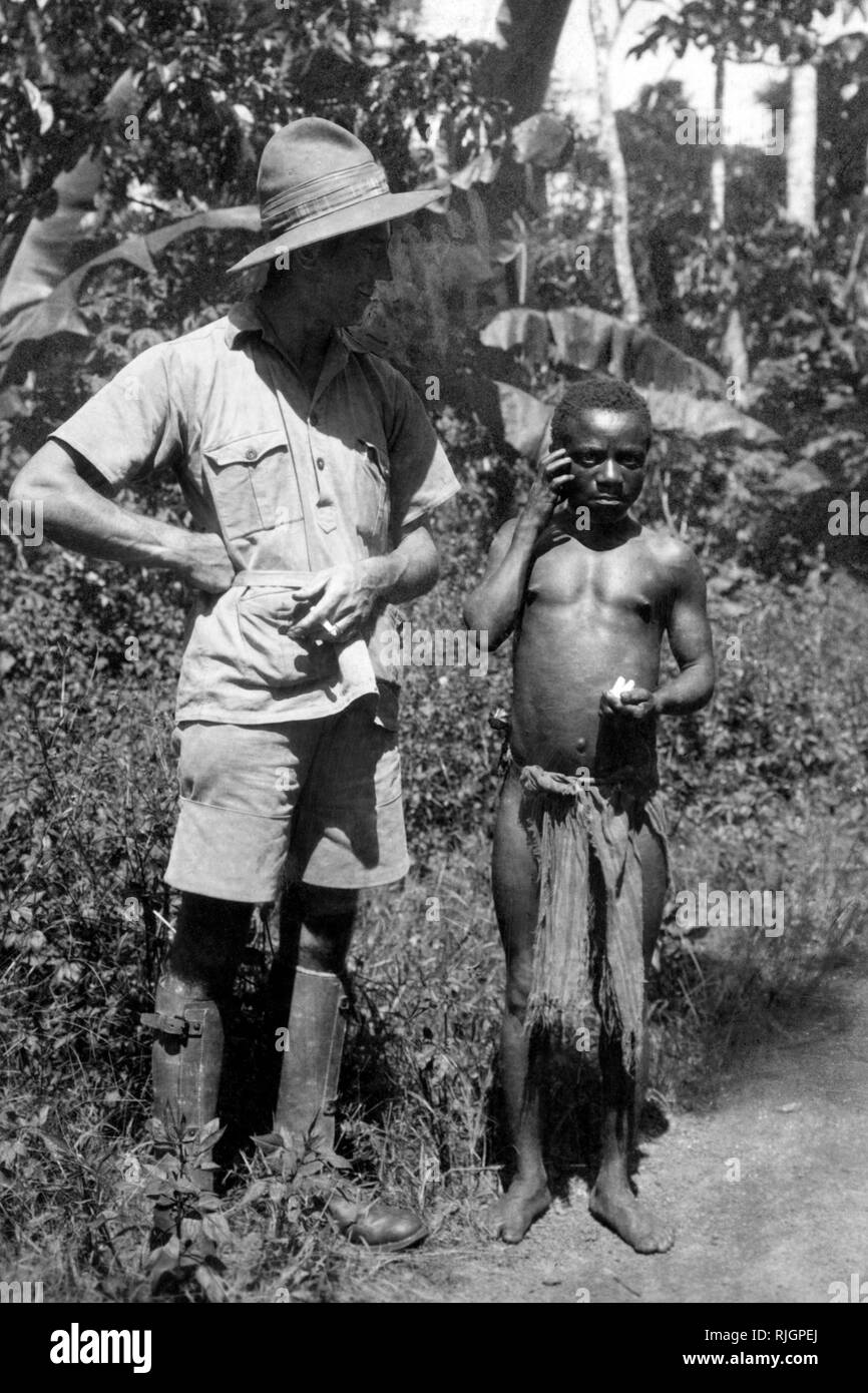 Afrika, Kongo Belga, die Explorer und die Pygmäen, 1927-30 Stockfoto
