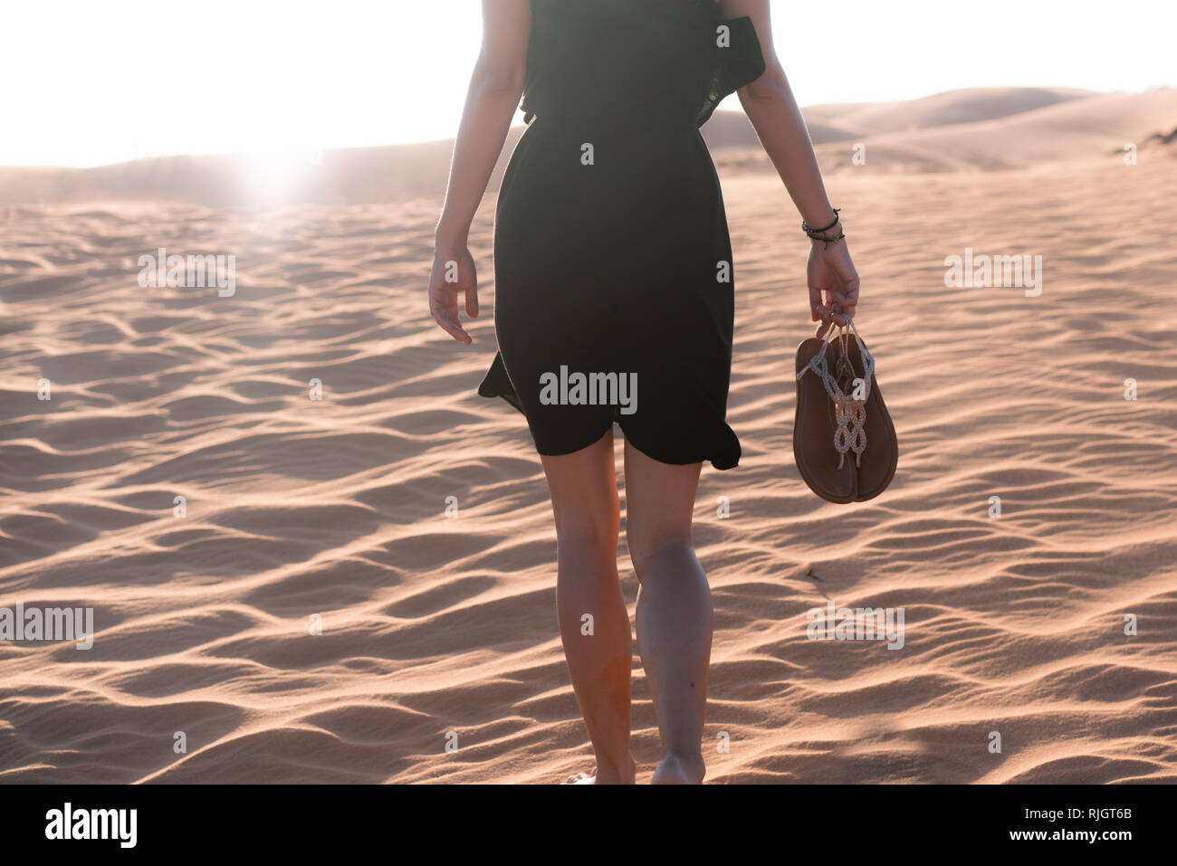 Den roten Sanddünen von Mui Ne, Vietnam ist beliebtes Reiseziel mit langen Küstenlinie. Stockfoto