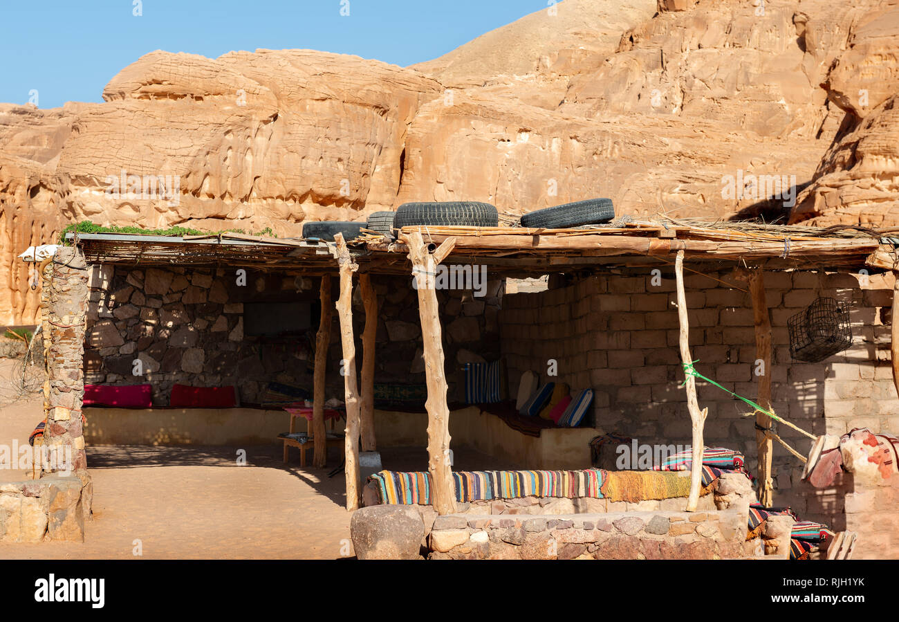 Hütte Beduinen in der Wüste von Ägypten Stockfoto
