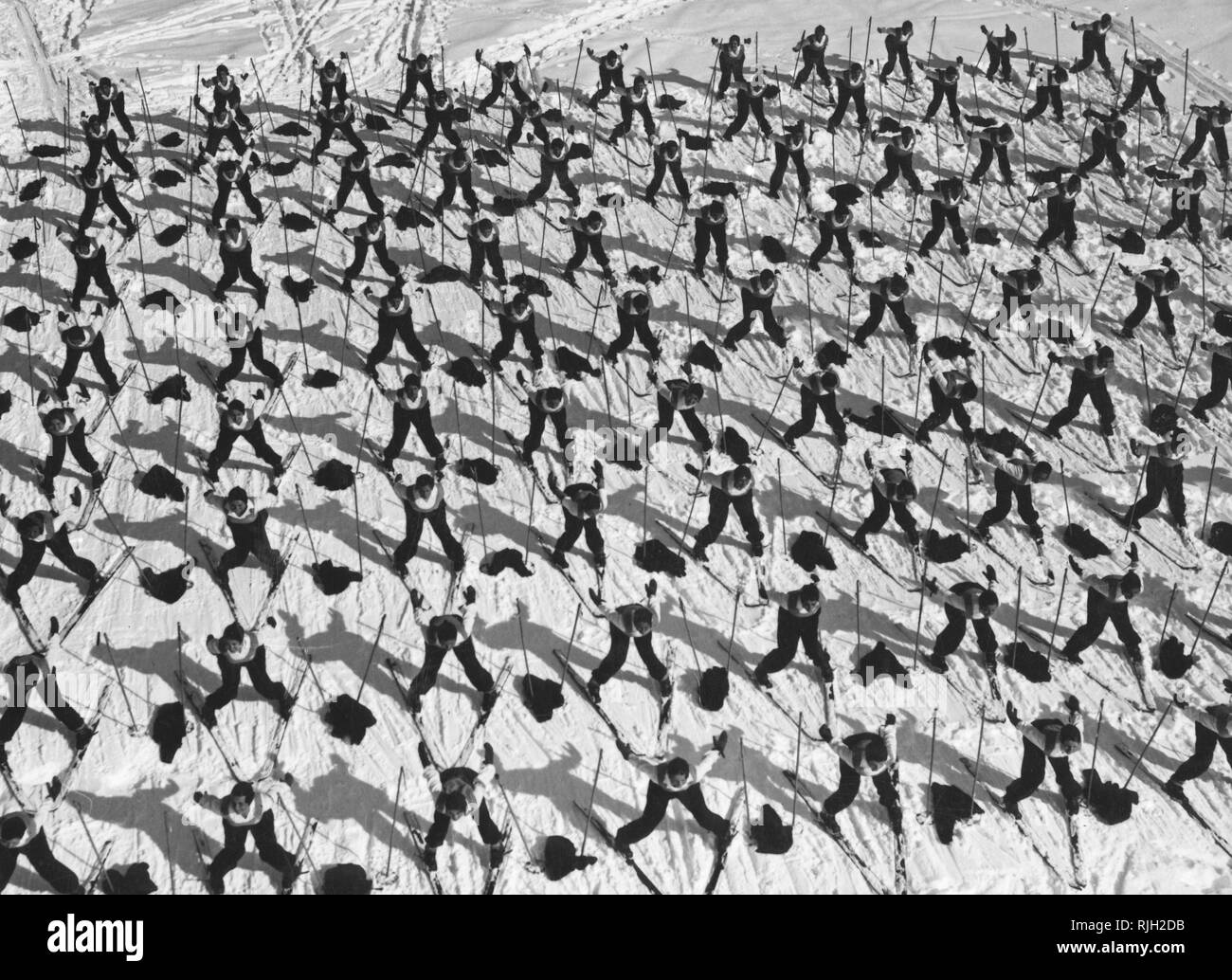 Skischule, 1953 Stockfoto