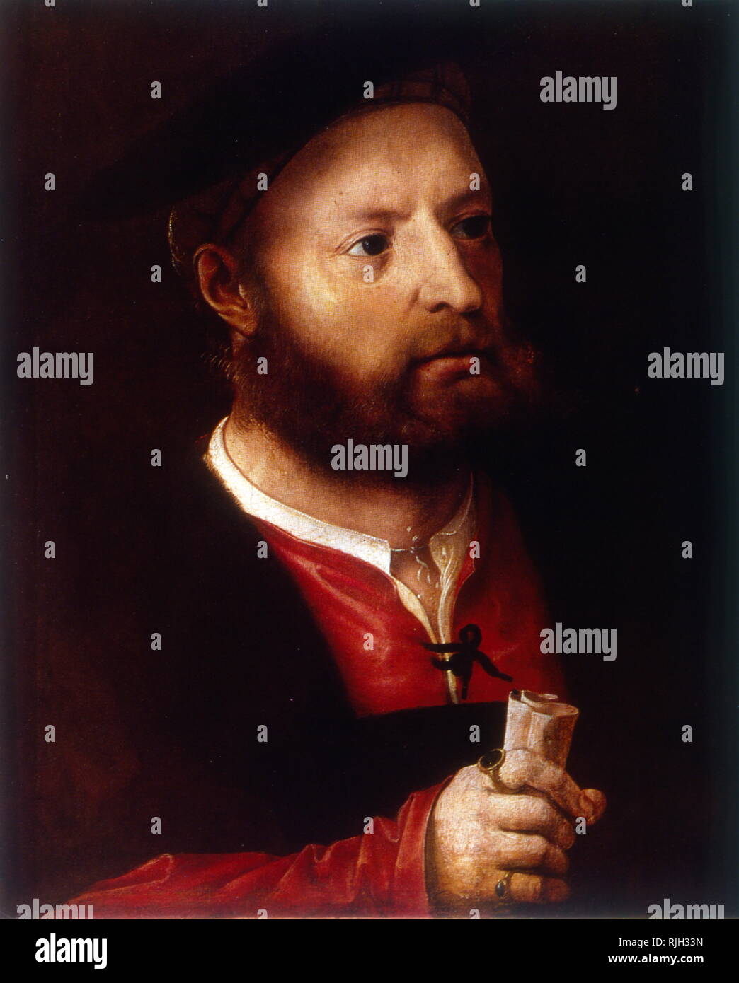 Porträt eines Mannes von Jan Gossaert (C. 1478 - 1. Oktober 1532), Französisch-sprechenden Maler aus der niedrigen Ländern auch als Jan Mabuse bekannt Stockfoto