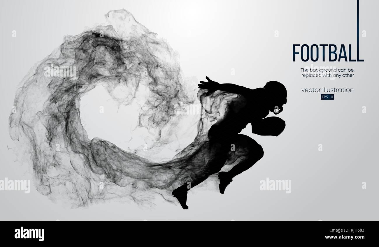 Abstrakte Silhouette eines American football player Stock Vektor