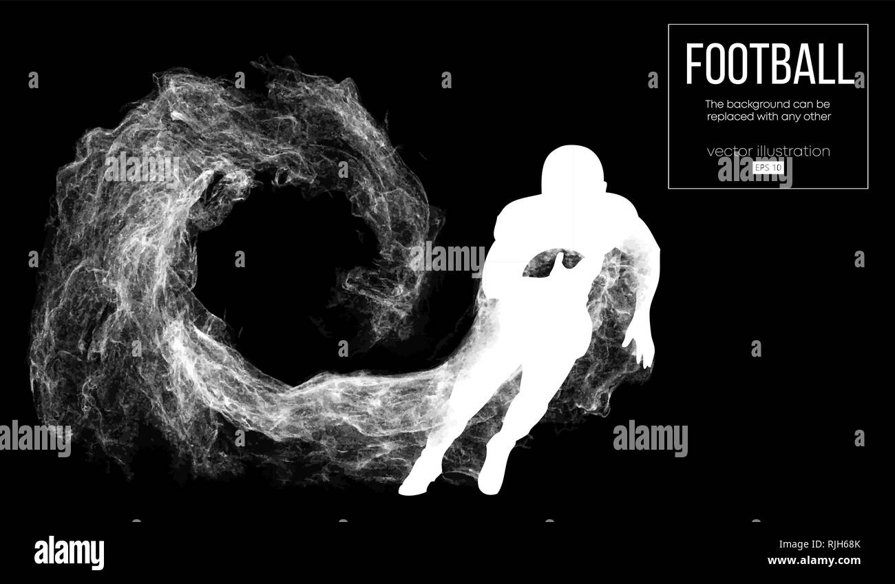 Abstrakte Silhouette eines American football player Stock Vektor