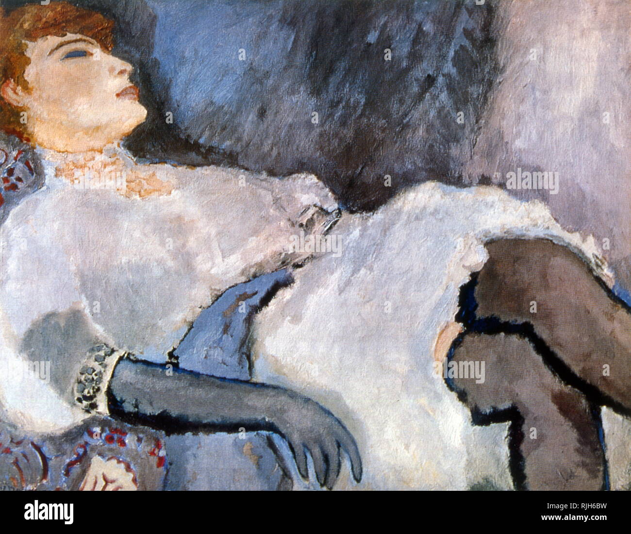 Die Frau mit den schwarzen Strümpfen und Handschuhen', 1908 von Kees van Dongen (1877 - 1968), niederländisch-Maler, der als einer der führenden Fauves Stockfoto