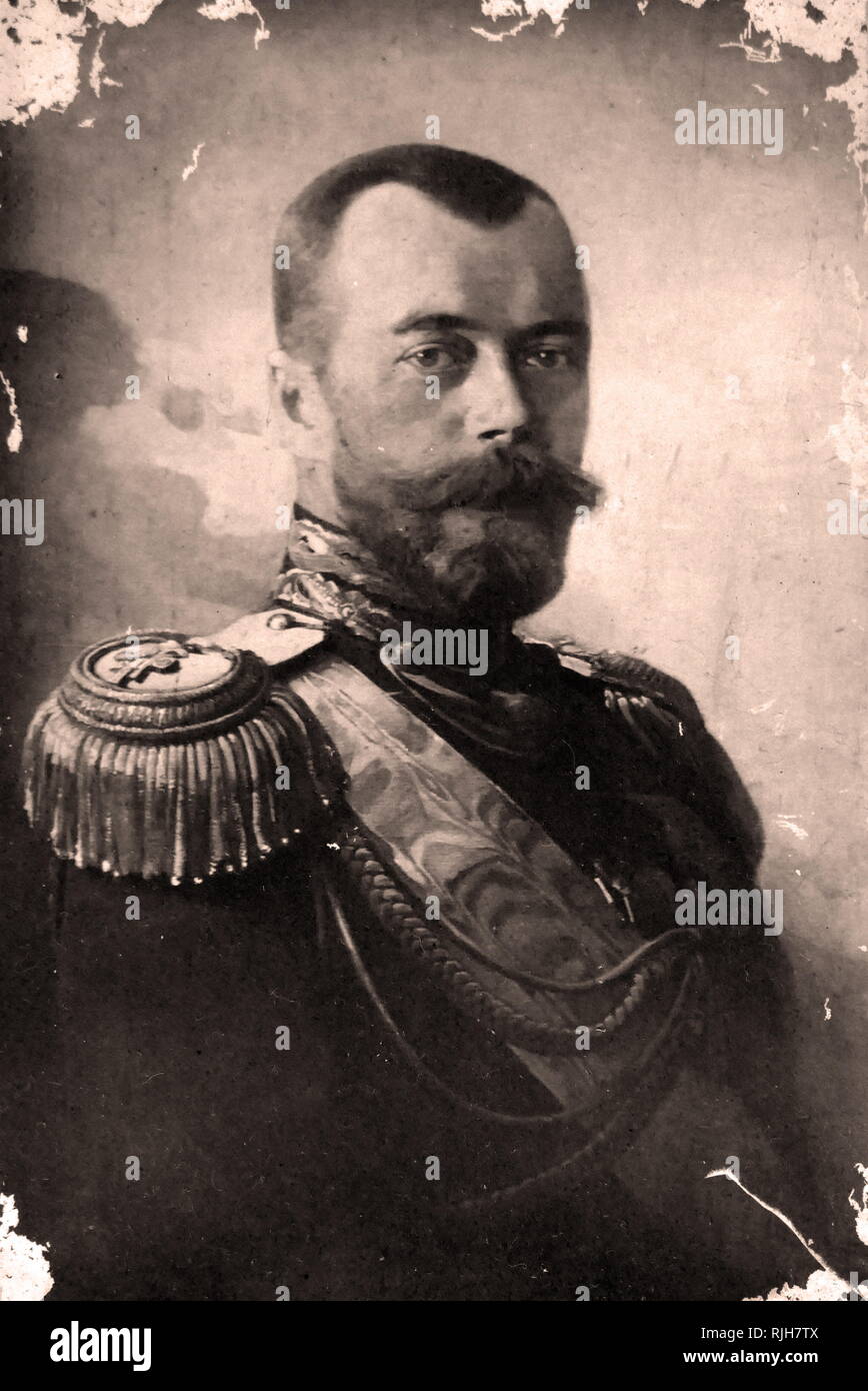 Nicholas ii oder nikolai ii 1868 17 juli 1918 Fotos und Bildmaterial