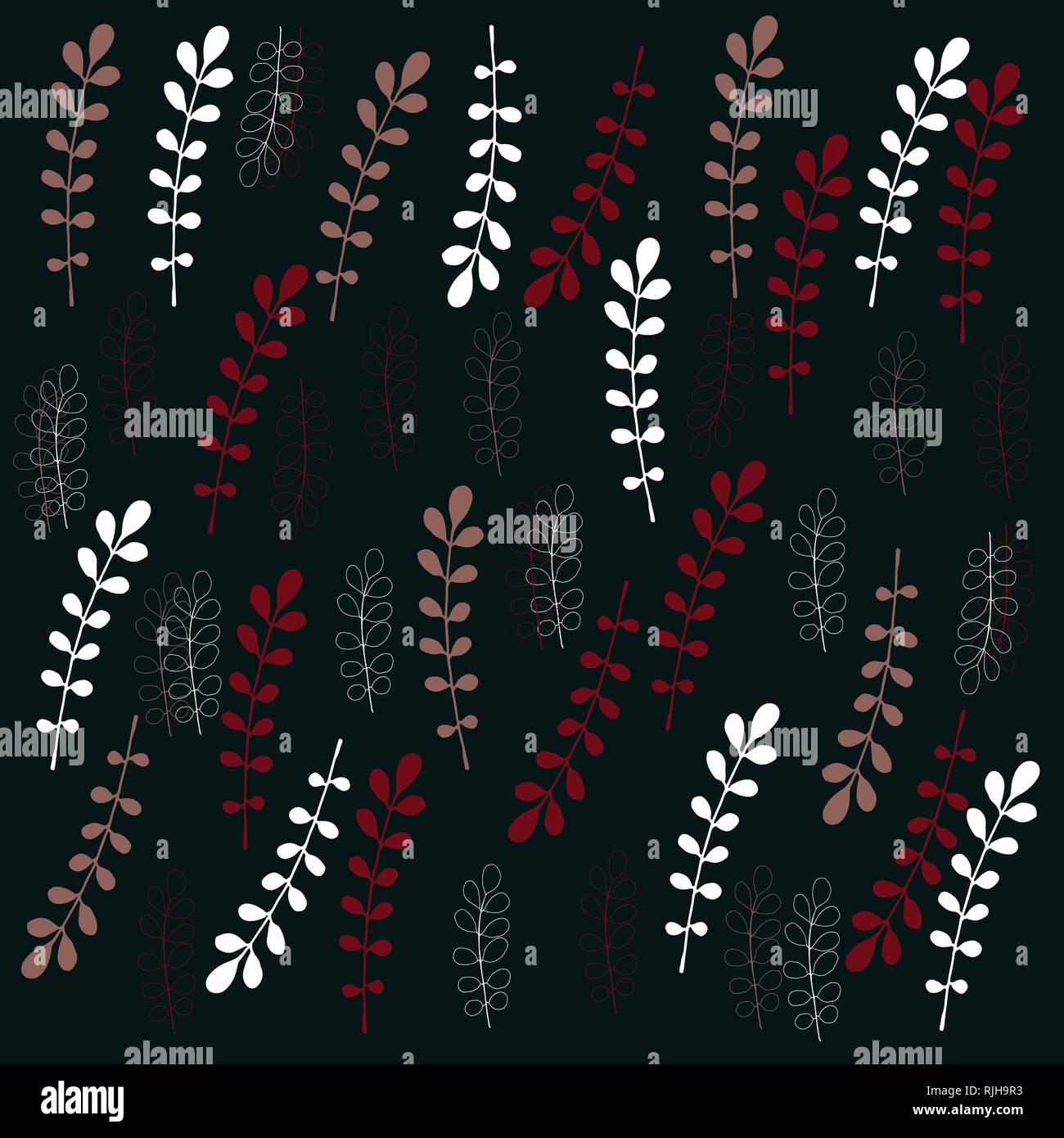 Hand floral Vektor in eine bunte Palette gezogen Stock Vektor