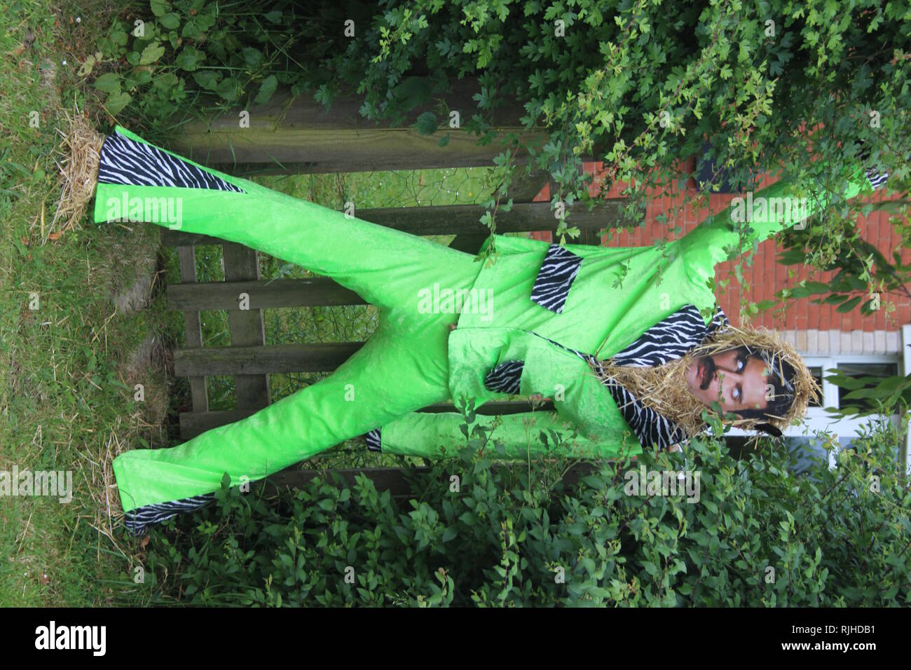 Freddy Mercury Vogelscheuche Stockfoto