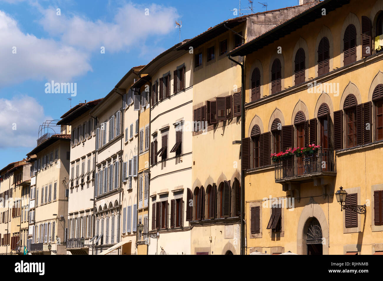 Wohnungen in Florenz, Italien Stockfoto