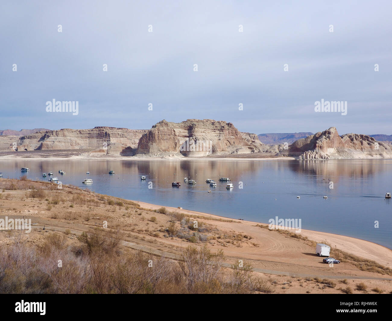 Lake Powell am Morgen, Frühling 2015 Stockfoto