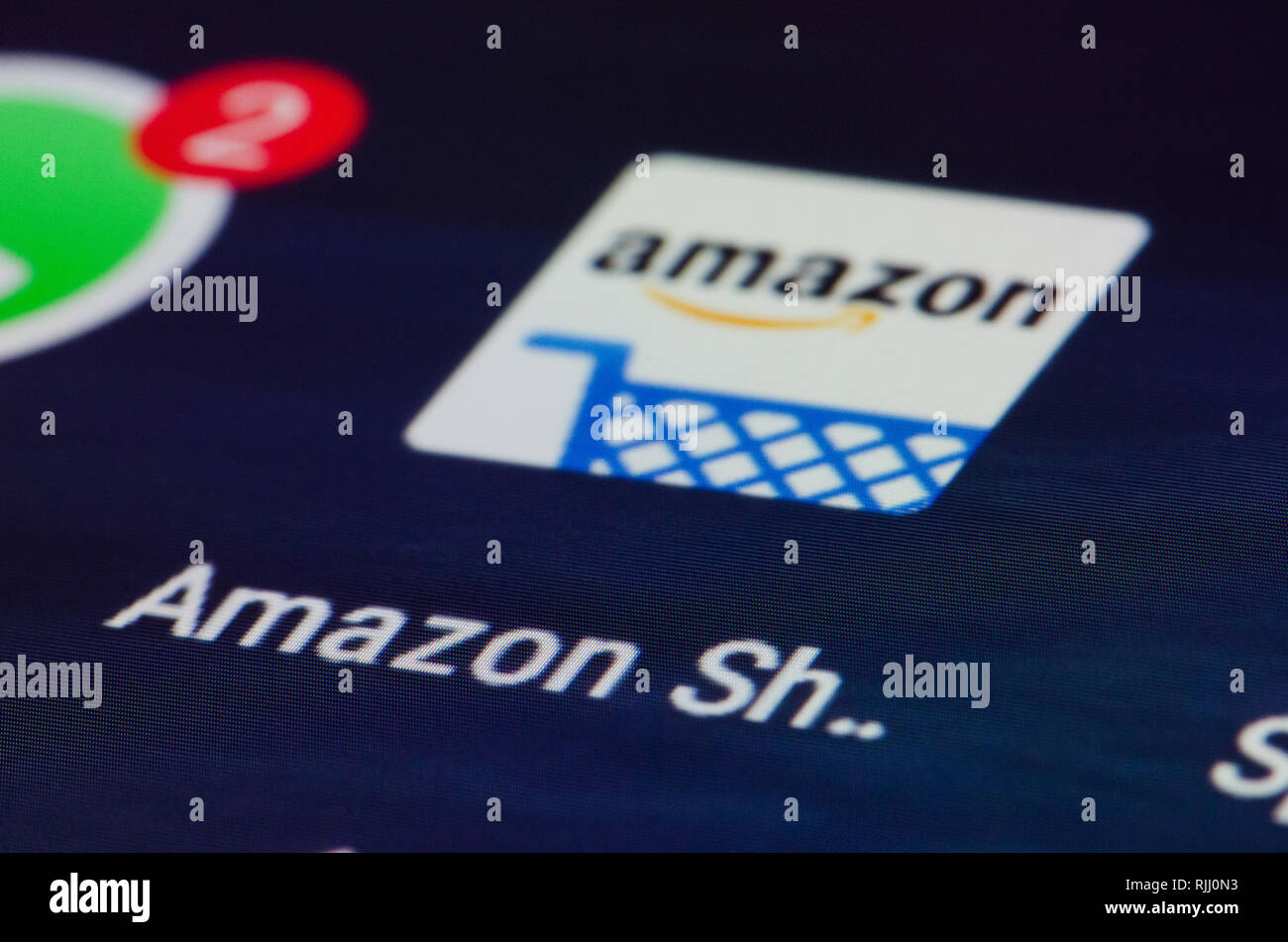 Amazon App, ist ein multinationales Unternehmen, das sich im e-commerce, Cloud Computing, und künstliche Intelligenz in Seattle, Washington Stockfoto