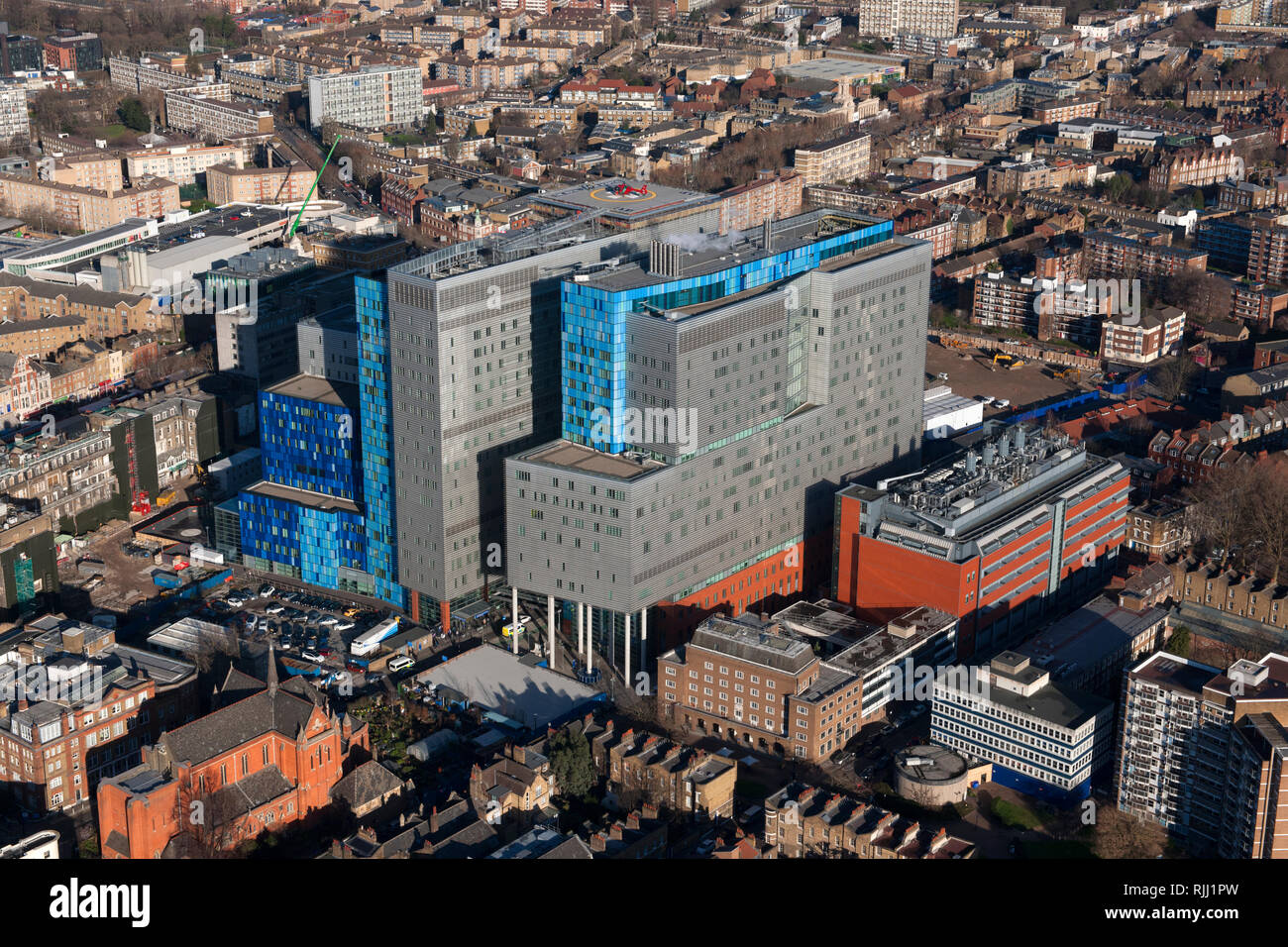 Das London Hospital aus der Luft. Stockfoto