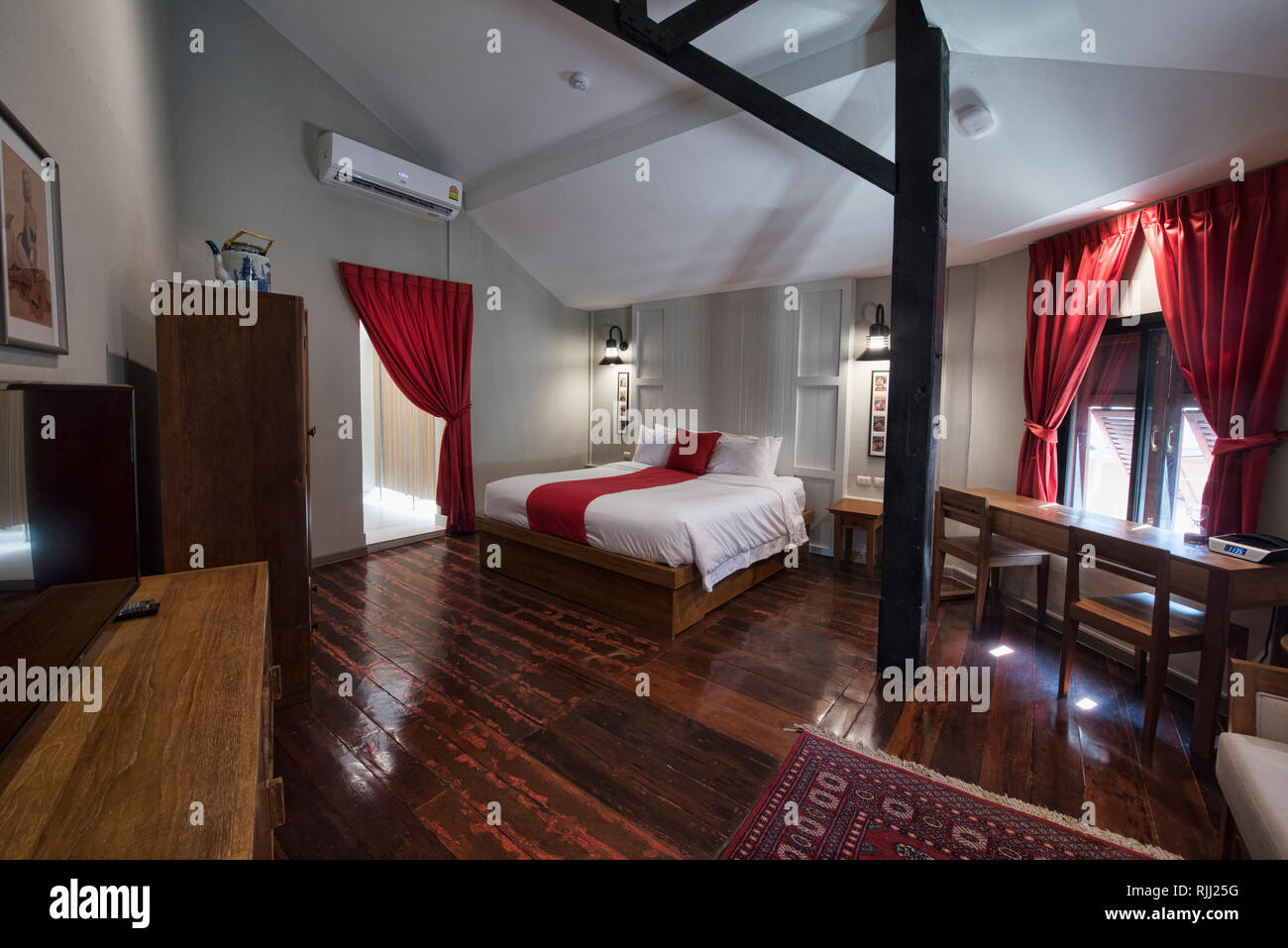 Innenraum der Prinz Theater Heritage Hotel, Bangkok, Thailand Stockfoto