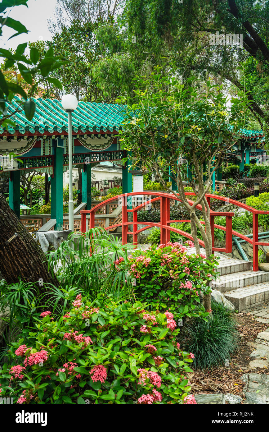 Der Wong Tai Sin Tempel, Gärten und Teiche Komplex in Kowloon, Hong